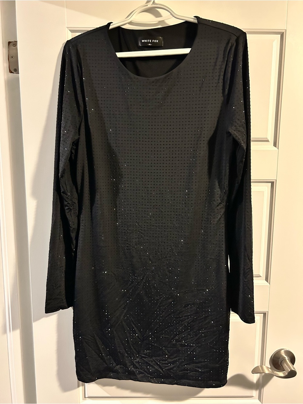 Black Long Sleeve Sequin Dress